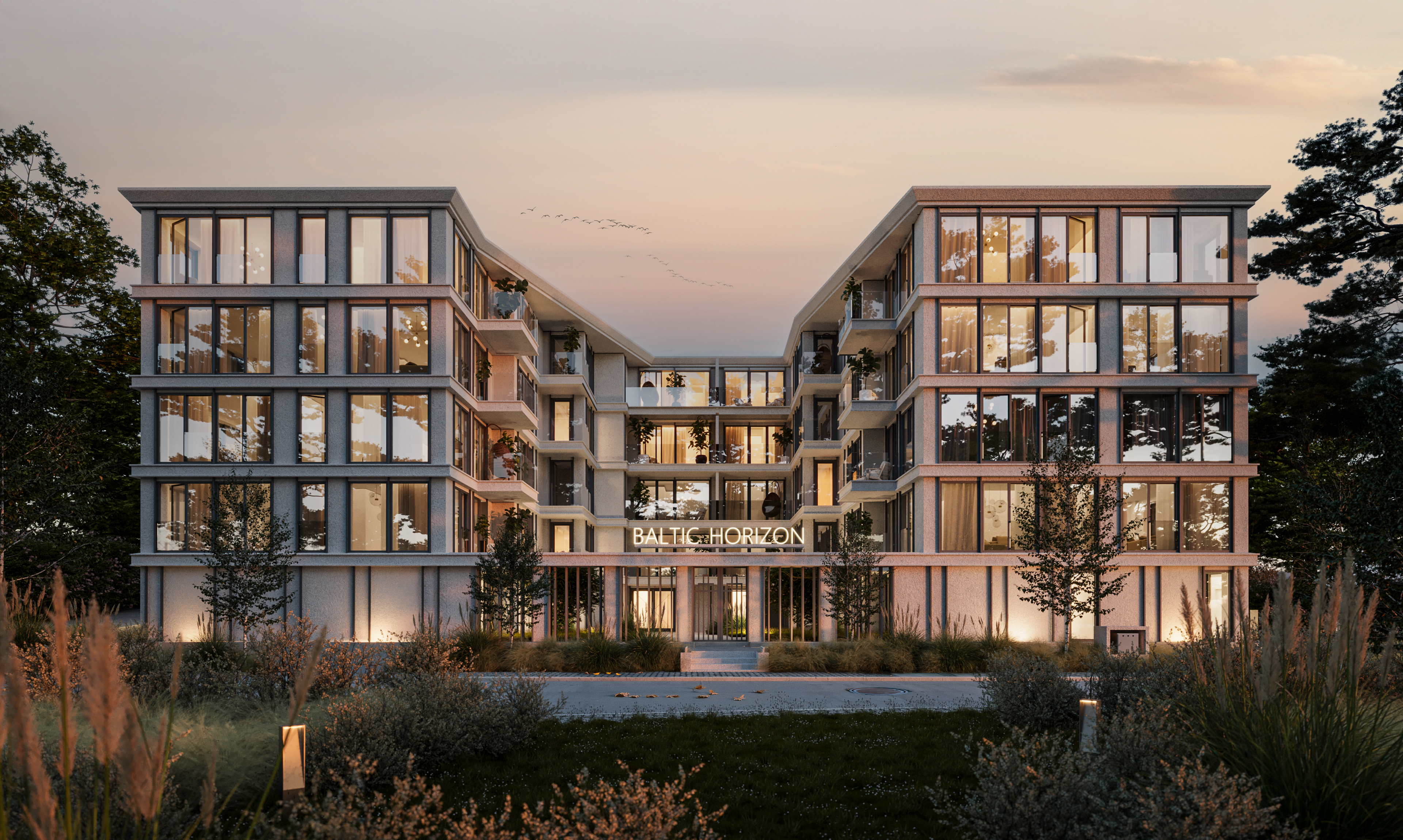 Wizualizacja 3D Gdańsk – wizualizacja zewnętrzna budynku apartamentowego