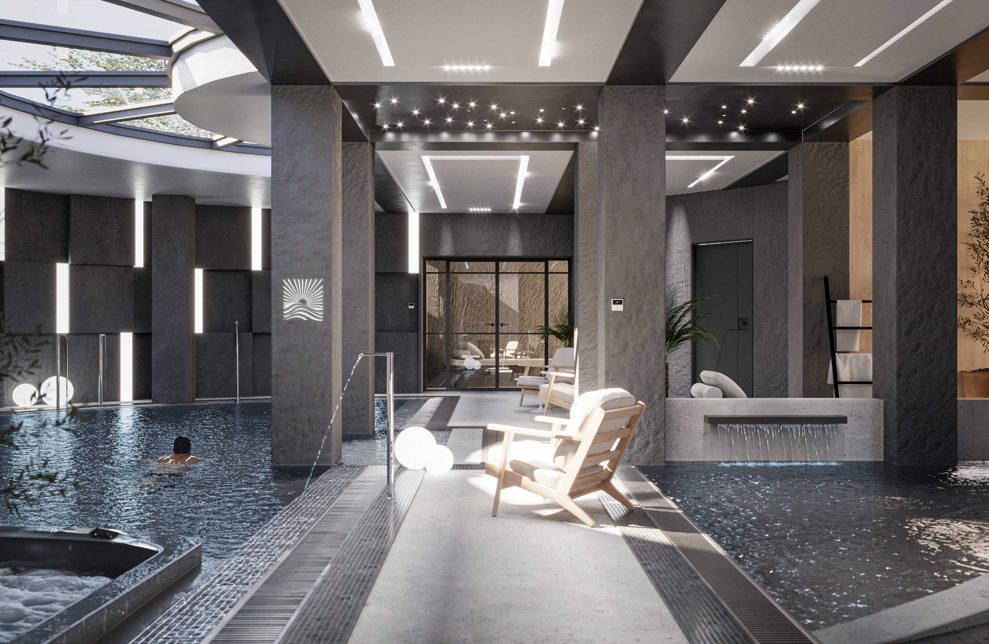 Wizualizacja 3D Lublin – strefa wspólna inwestycji, rendering wnętrz