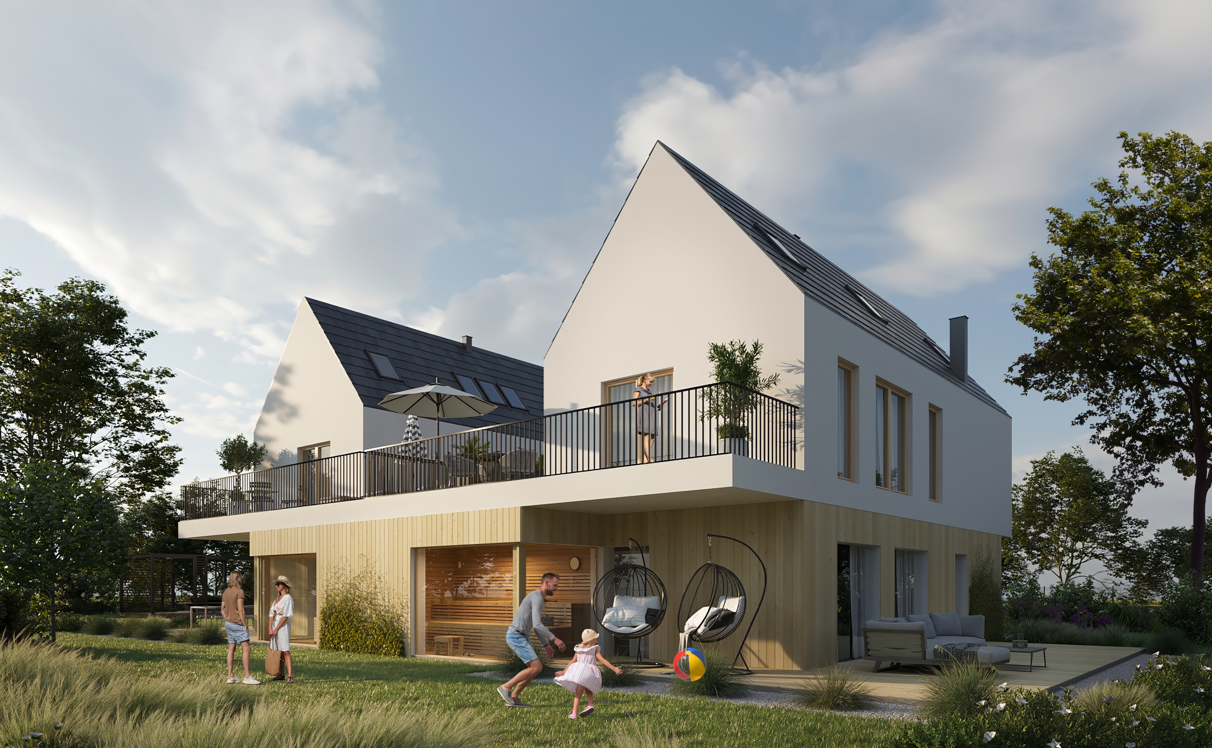 Wizualizacje dla deweloperów Lublin – osiedle domów, marketing 3D